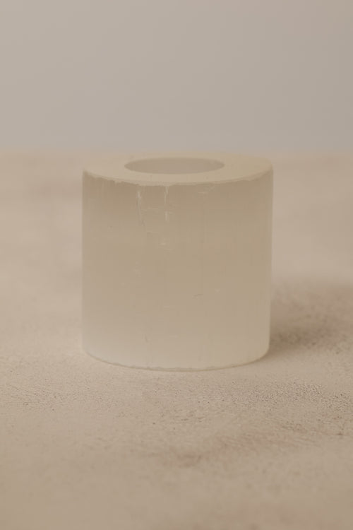 Selenit Doğal Taş Mumluk