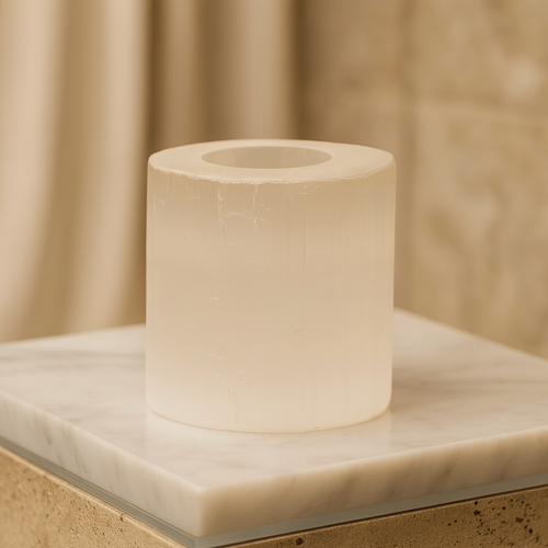 Selenit Doğal Taş Mumluk