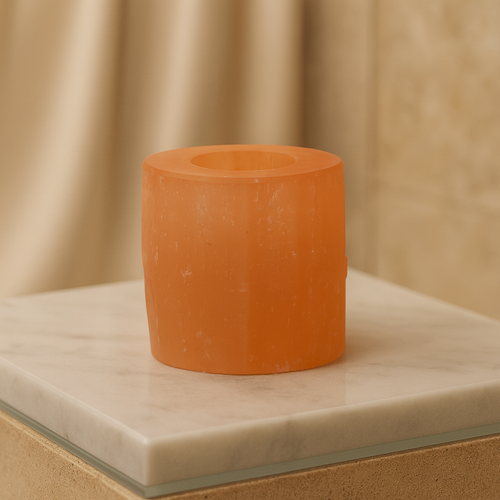 Selenit Doğal Taş Mumluk