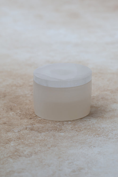Selenite Natural Stone Cylinder Box