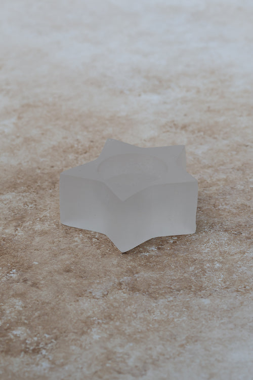 Selenit Doğal Taş Yıldız Mumluk