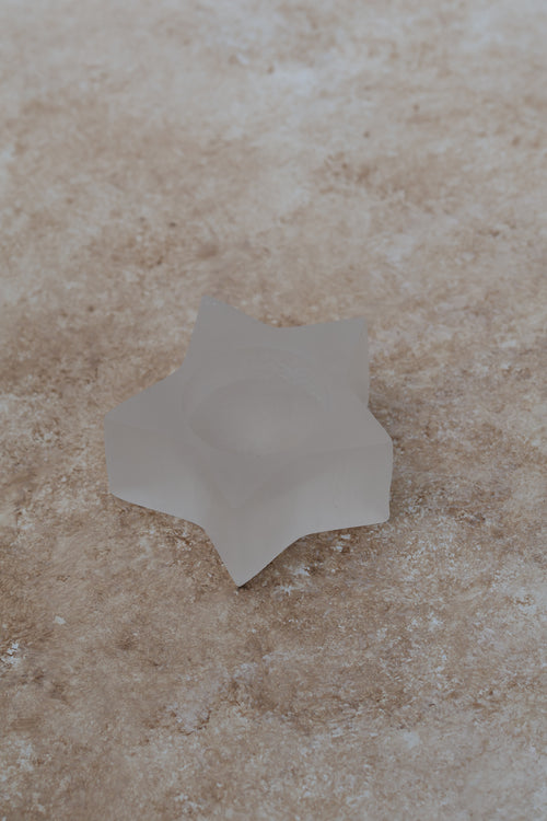 Selenit Doğal Taş Yıldız Mumluk