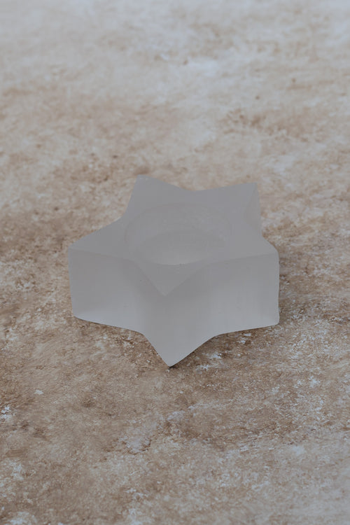 Selenit Doğal Taş Yıldız Mumluk