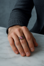 Sertifikalı 8.20 ct Doğal Yakut Taşlı 925 Ayar Gümüş Yüzük