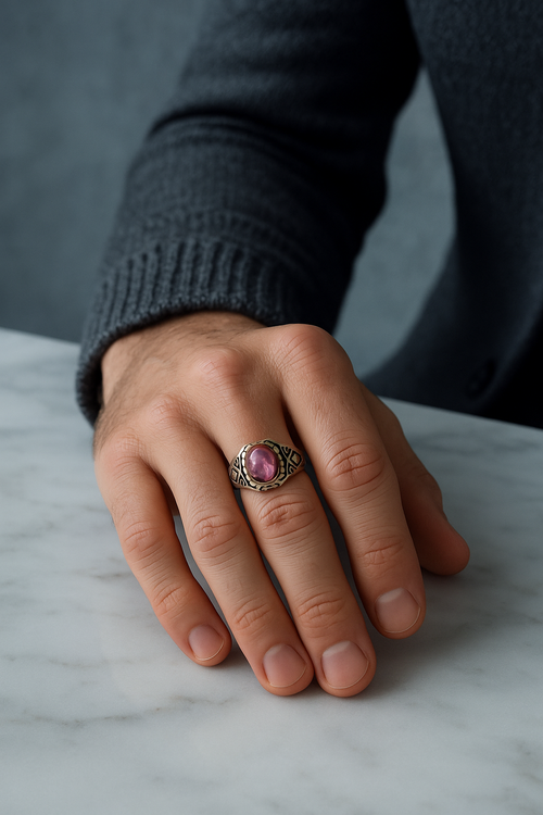 Sertifikalı 8.20 ct Doğal Yakut Taşlı 925 Ayar Gümüş Yüzük