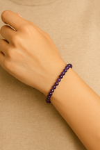 Certified Amethyst Natural Stone Bracelet 6 mm
