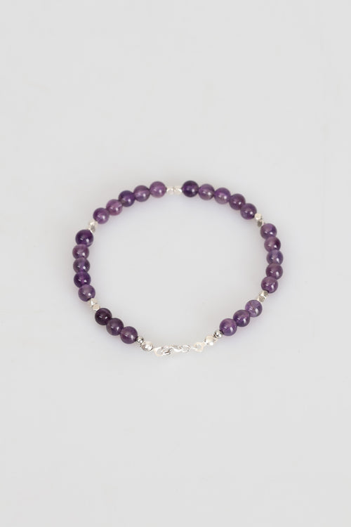 Sertifikalı Ametist Doğal Taş Gümüş Kapama Tasarım Bileklik