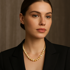 Certified Aragonite 6 mm Knotted Natural Stone Necklace