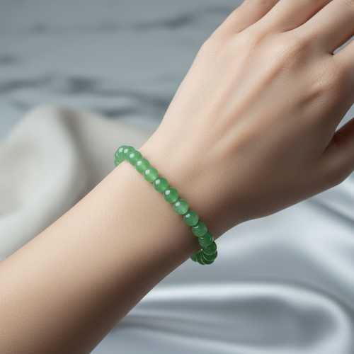 Sertifikalı Aventurin 8 mm Doğal Taş Bileklik