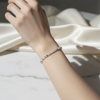 Sertifikalı Ay Taşı Doğal Taş Bileklik 3-4 mm