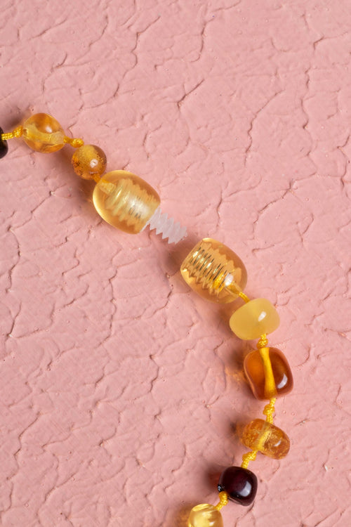 Sertifikalı Bebek Kehribar Doğal Taş Kolye