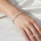 Sertifikalı Botswana Akik Doğal Taş Bileklik 4 mm