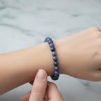 Sertifikalı Domortierit Doğal Taş Bileklik 8 mm