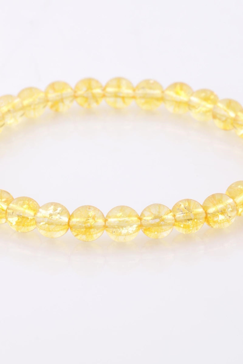 Sertifikalı Sitrin Doğal Taş Bileklik 6 mm - Görsel 4 - Safnaturel