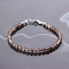 Certified Smoky Quartz Natural Stone Bracelet 3 mm