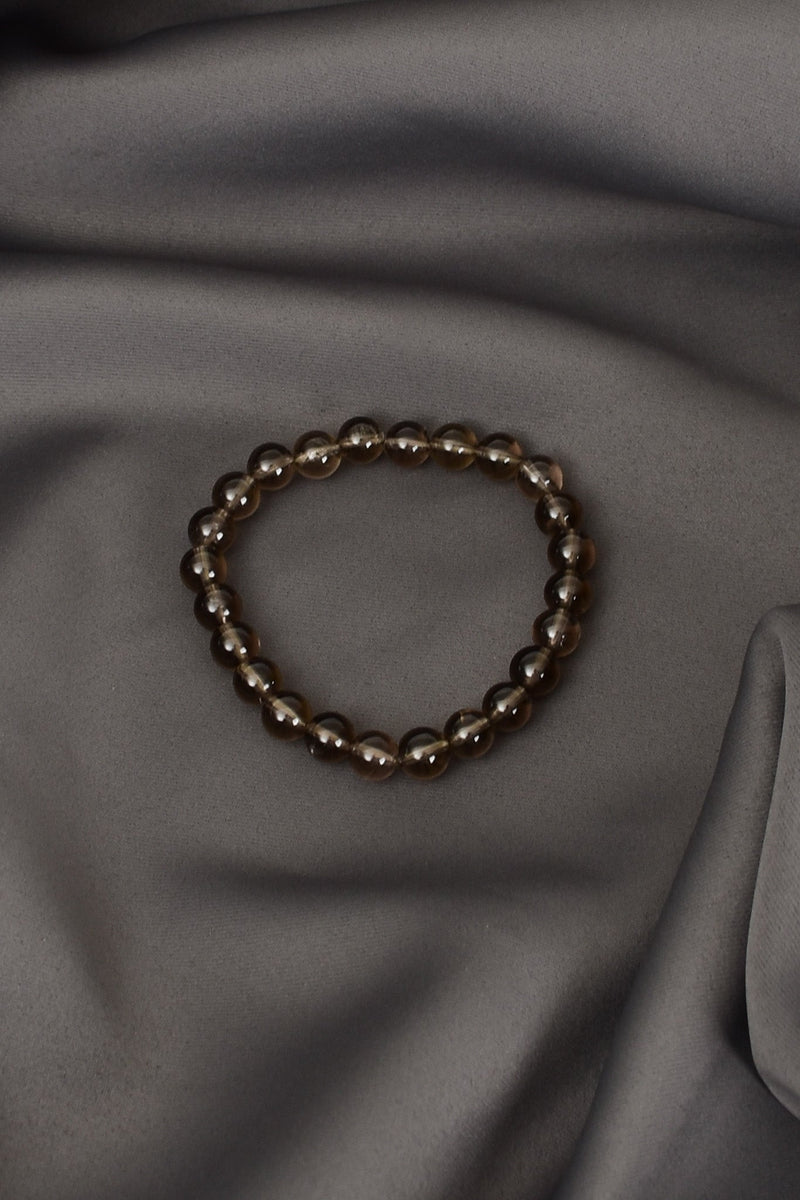 Sertifikalı Dumanlı Kuvars Doğal Taş Bileklik-8 mm - Görsel 4 - Safnaturel