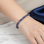 Sertifikalı Dumortierit Doğal Taş Bileklik 6 mm