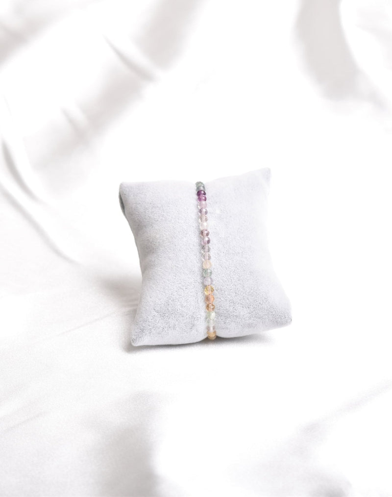 Sertifikalı Florit Doğal Taş Bileklik 3-4 mm - Görsel 2 - Safnaturel