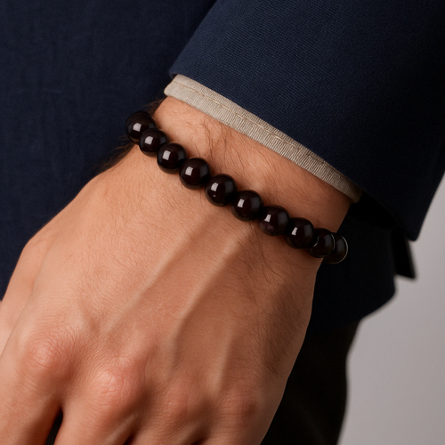 Certified Garnet Lal Natural Stone Bracelet 8 mm
