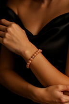 Certified Sunstone Zircon Apparatus Natural Stone 8 mm Bracelet