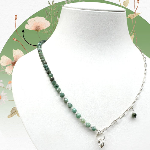 Sertifikalı Hakiki Zümrüt Gümüş Kolye 