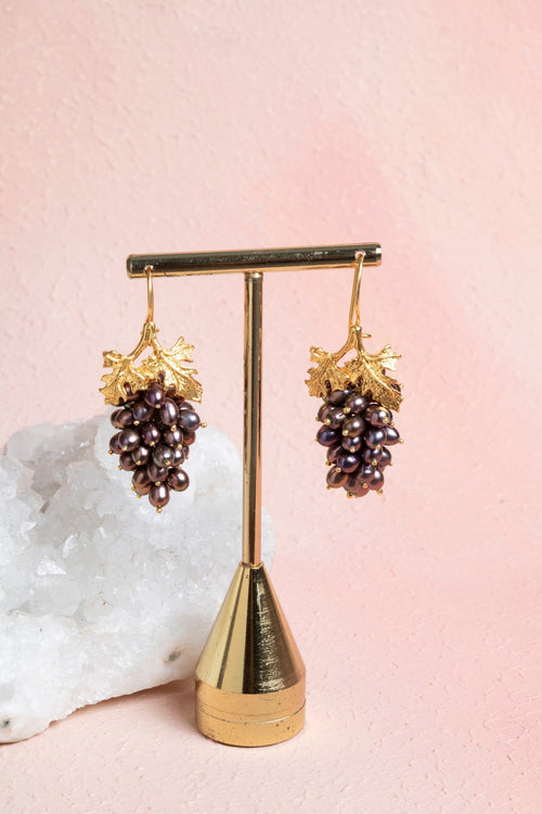 Sertifikalı İnci Doğal Taşlı El İşçiliği Tasarım Gümüş Küpe