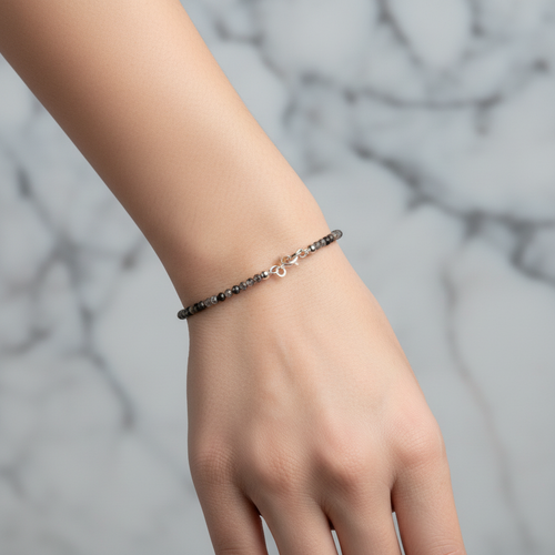 Sertifikalı İyolit Doğal Taş Bileklik 3 mm