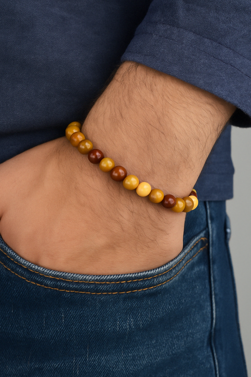 Sertifikalı Jasper Doğal Taş Bileklik 6 mm