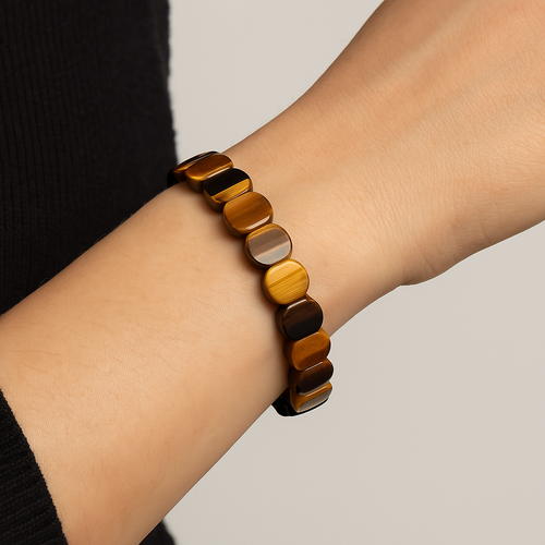 Certified Tiger Eye Natural Stone 9x14 mm Bracelet