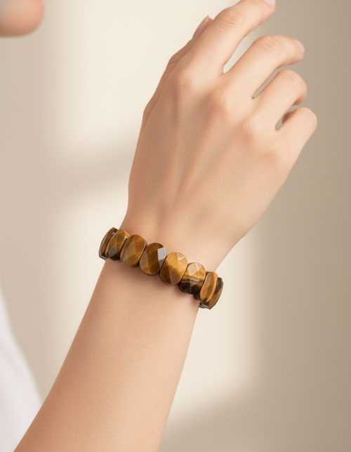 Sertifikalı Kaplan Gözü Doğaltaş Bileklik – Özel Rolex Kesim