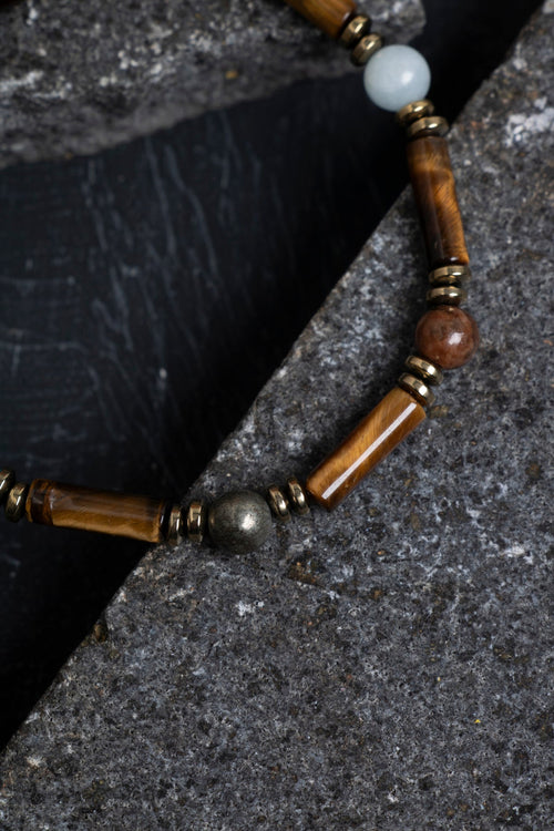 Sertifikalı Kaplan Gözü ve Doğal Taş Erkek Bileklik