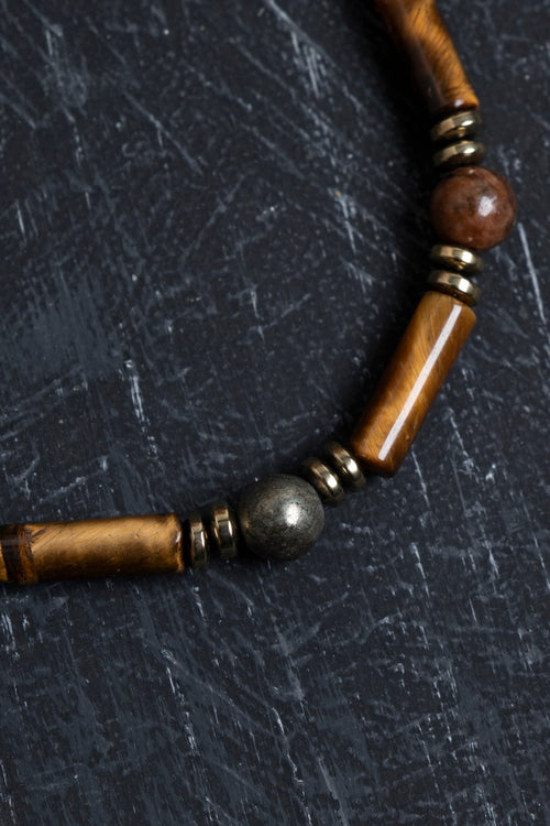 Sertifikalı Kaplan Gözü ve Doğal Taş Erkek Bileklik