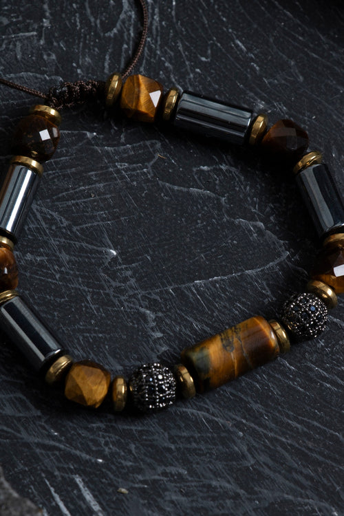 Sertifikalı Kaplan Gözü ve Hematit Doğal Taş Bileklik