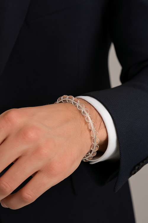 Certified Crystal Quartz Natural Stone Bracelet 8 mm