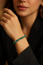 Certified Chrysocolla Natural Stone Bracelet 6 mm