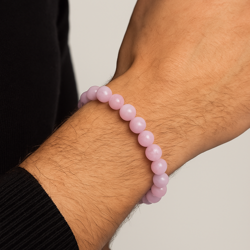 Certified Kunzite Natural Stone Bracelet 8 mm
