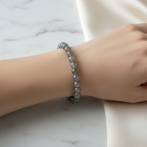 Sertifikalı Labradorit Doğal Taş Bileklik 8 mm