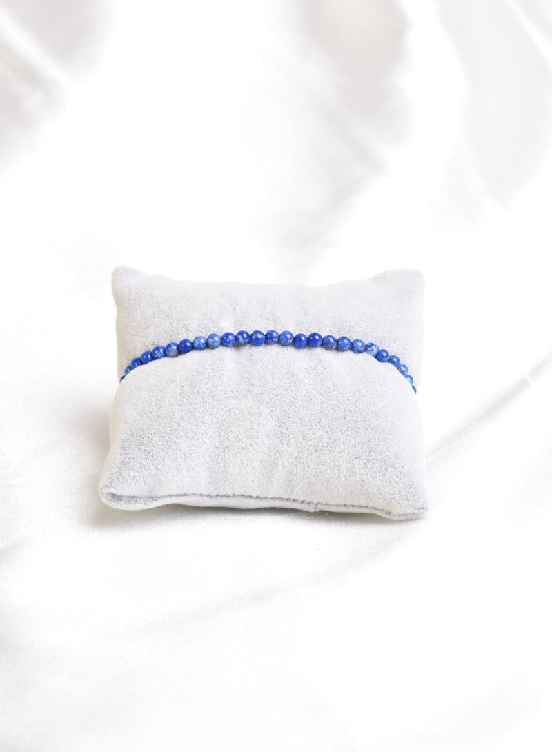 Sertifikalı Lapis Lazuli Doğal Taş Bileklik 4 mm - Görsel 4 - Safnaturel