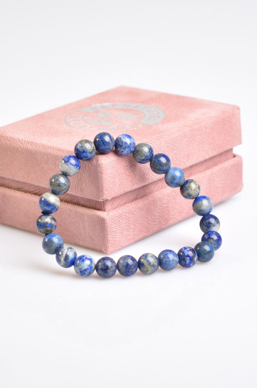 Certified Lapis Lazuli Natural Stone Bracelet 8 mm