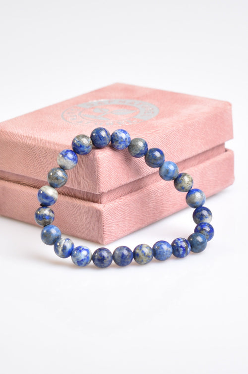 Certified Lapis Lazuli Natural Stone Bracelet 8 mm