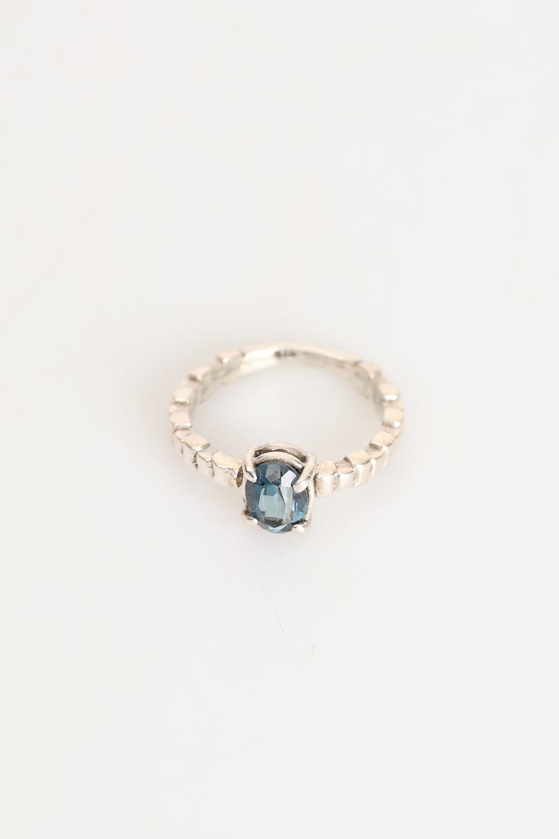 Sertifikalı London Topaz Doğal Taş 925 Ayar Gümüş Yüzük - Görsel 2 - Safnaturel