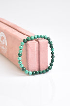 Certified Malachite Natural Stone Bracelet 6 mm