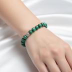 Sertifikalı Malakit Doğal Taş Bileklik 8 mm