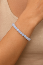 Certified Blue Lace Agate 6 mm Bracelet