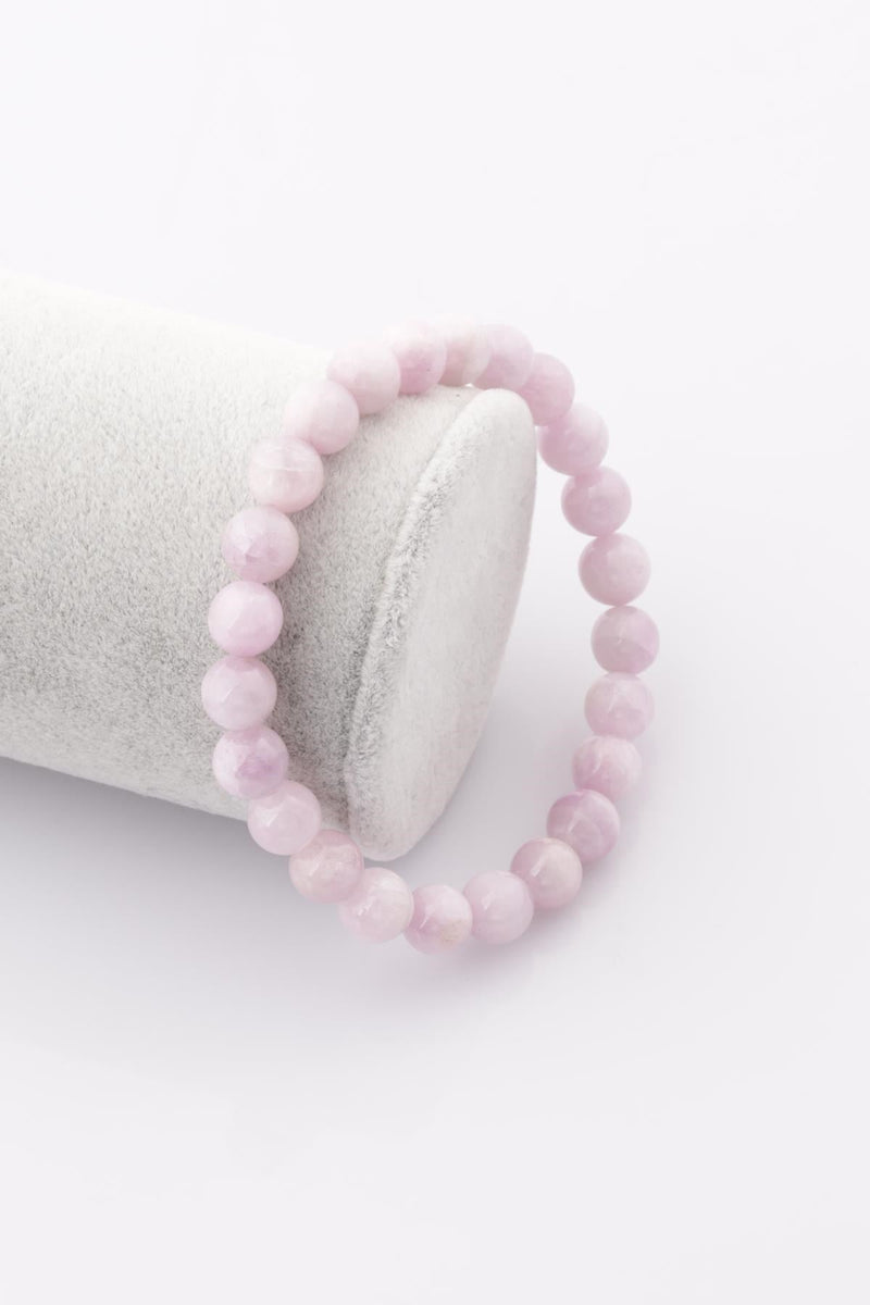 Sertifikalı Pembe Kuvars Doğal Taş Bileklik 8 mm - Görsel 4 - Safnaturel