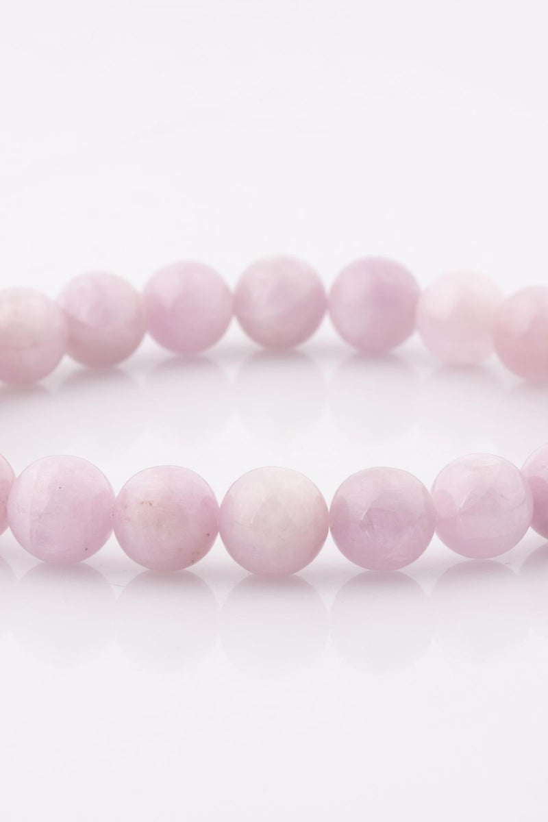 Sertifikalı Pembe Kuvars Doğal Taş Bileklik 8 mm - Görsel 3 - Safnaturel