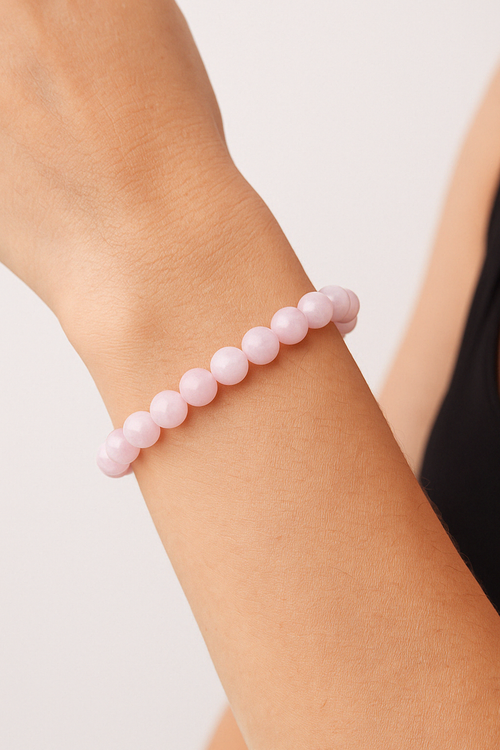 Certified Rose Quartz Natural Stone Bracelet 8 mm