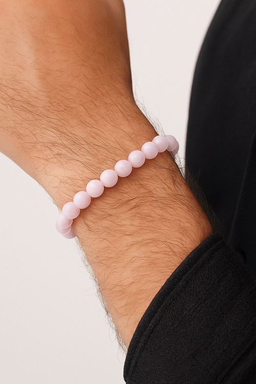 Certified Rose Quartz Natural Stone Bracelet 8 mm