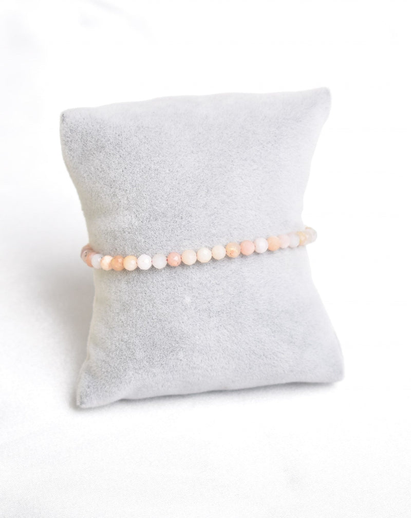 Sertifikalı Pembe Opal  Doğal Taş Bileklik 4 mm - Görsel 3 - Safnaturel