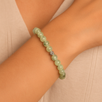 Certified Prehneit Natural Stone Bracelet 6 mm
